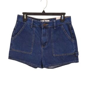 Flying Angel Denim Shorts High Waist Pockets Dark Wash Casual Size 11/30